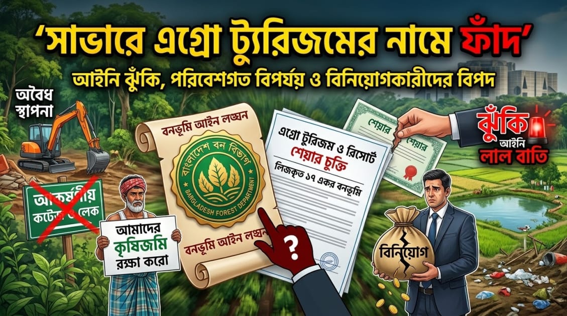 সাভারে বনভূমির জমিতে রিসোর্ট, অনুমোদন ও মালিকানা নিয়ে প্রশ্ন